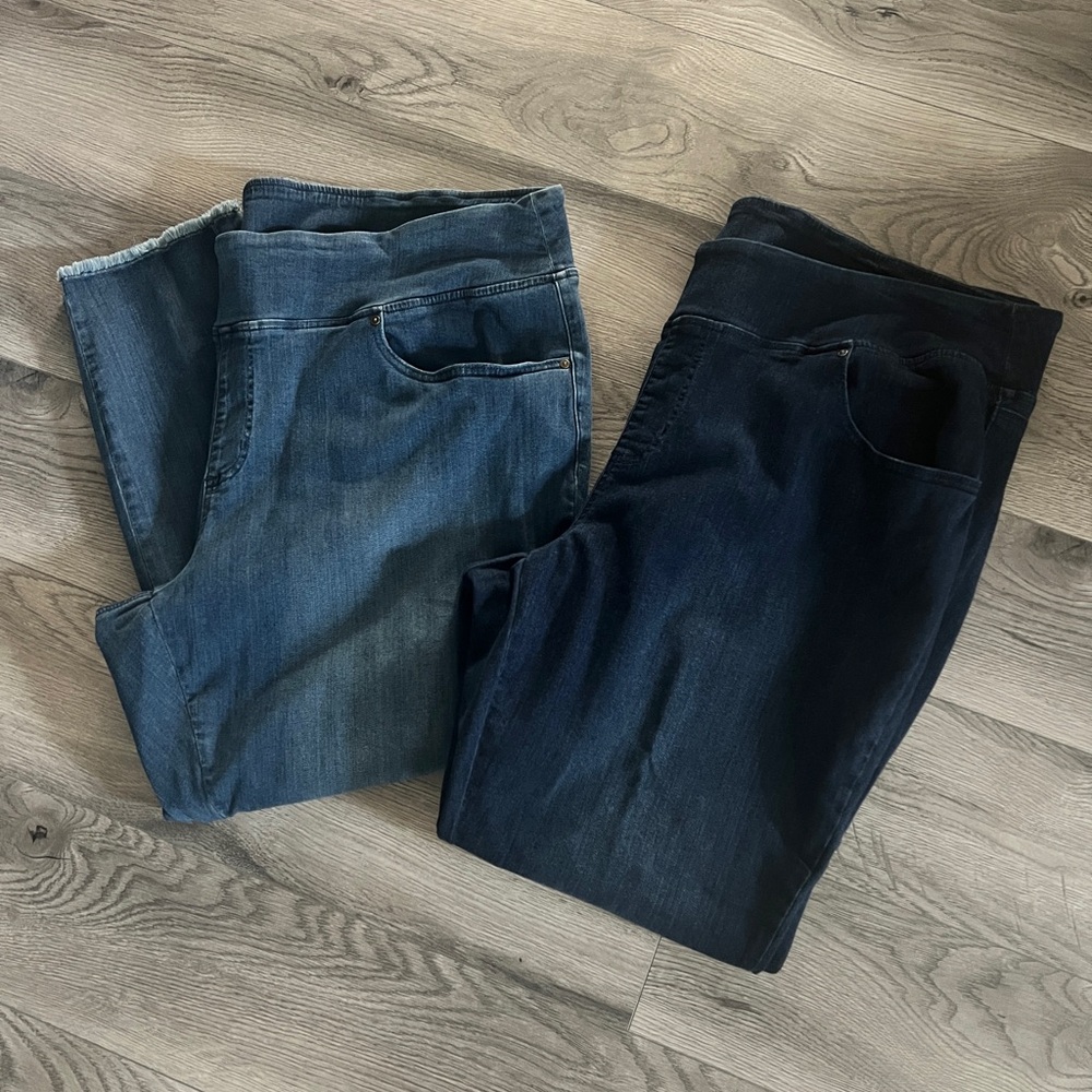 Belle by Kim Gravel Primabelle Pull On Jeans - 2 pairs Size 28WP (petite)‎